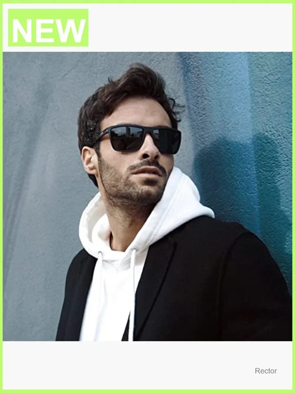 Polarized Sunglasses for Men UV400 TR90 Frame Lightweight Square Sun Glasses